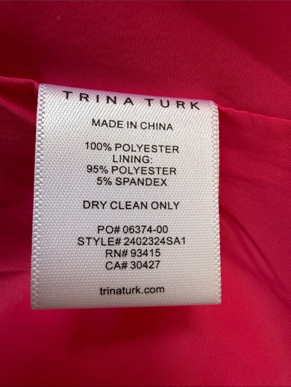 Trina Turk Baroness Cape Dress Pink Satin Belted Midi Size 6 NWT - Picture 10 of 11